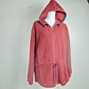 Vintage Woolrich fleece jacket with hood